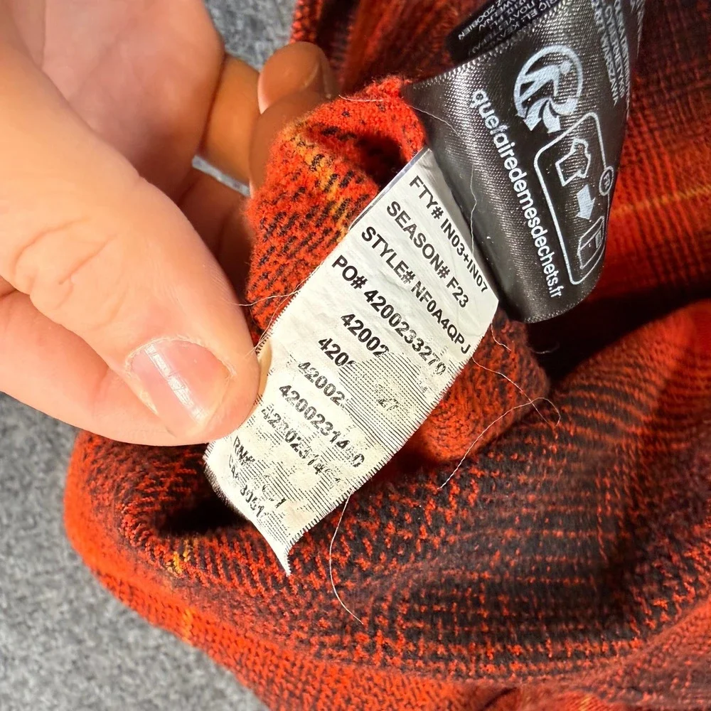 The North Face Arroyo Flannel Shirt Mens XL Red Plaid Long Sleeve Heavyweight